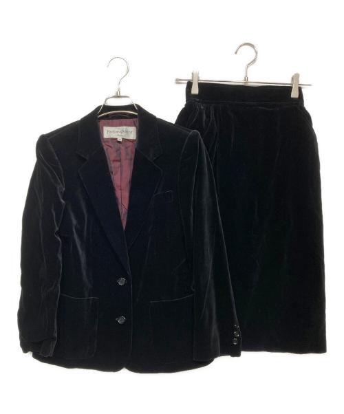 Yves Saint Laurent（イヴサンローラン）Yves Saint Laurent (イヴサンローラン) ベロアセットアップ ブラック サイズ:Mの古着・服飾アイテム