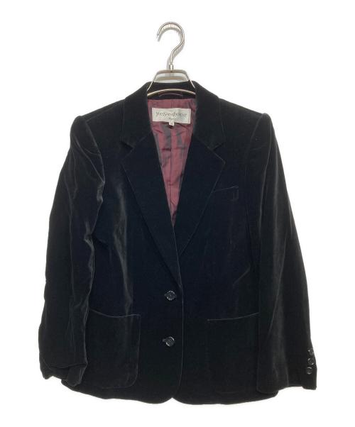 Yves Saint Laurent（イヴサンローラン）Yves Saint Laurent (イヴサンローラン) ベロアセットアップ ブラック サイズ:Mの古着・服飾アイテム
