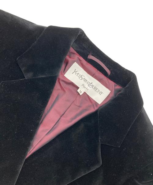 Yves Saint Laurent（イヴサンローラン）Yves Saint Laurent (イヴサンローラン) ベロアセットアップ ブラック サイズ:Mの古着・服飾アイテム
