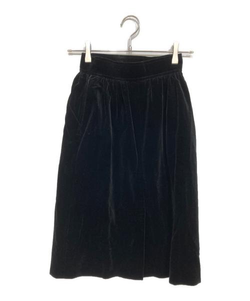 Yves Saint Laurent（イヴサンローラン）Yves Saint Laurent (イヴサンローラン) ベロアセットアップ ブラック サイズ:Mの古着・服飾アイテム