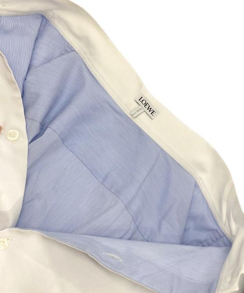 LOEWE（ロエベ）LOEWE (ロエベ) バイカラーシャツ スカイブルー×ホワイト サイズ:Lの古着・服飾アイテム