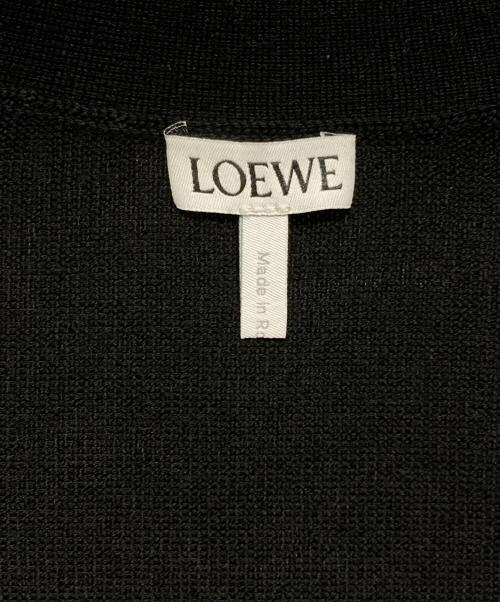 LOEWE（ロエベ）LOEWE (ロエベ) アナグラム刺繍カーディガン ブラック サイズ:Lの古着・服飾アイテム