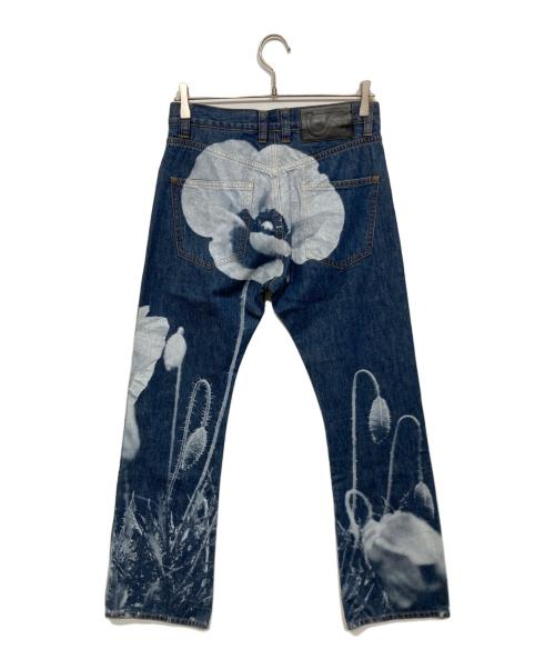 shoop（シュープ）shoop (シュープ) STUDIOUS (ステュディオス) フラワープリントフレアデニムパンツ インディゴ サイズ:Sの古着・服飾アイテム