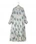 ne quittez pas（ヌキテパ）の古着「Cotton Jacquard Lily Print Flare Dress」｜グレー×パープル