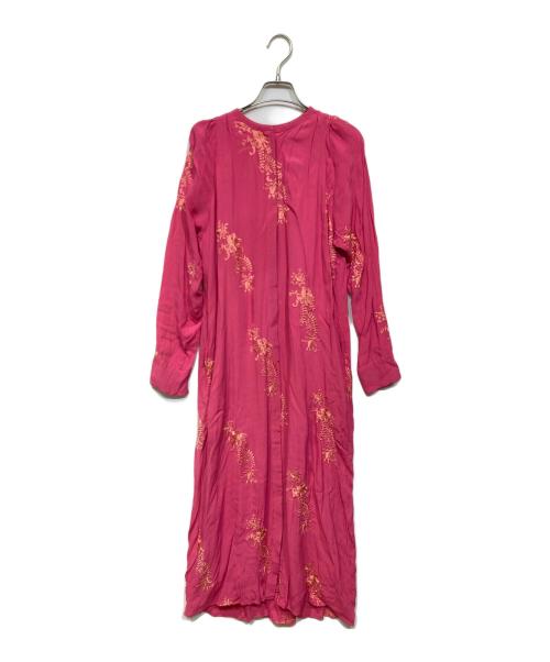 ne quittez pas（ヌキテパ）ne quittez pas (ヌキテパ) モスレーヨンルピナスエンブロイダリーシャツドレス ピンク サイズ:Mの古着・服飾アイテム