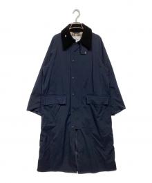 Barbour×JOURNAL STANDARD（バブアー×ジャーナルスタンダード）の古着「別注 BURGHLEY ロングコート」｜ネイビー×ブラック