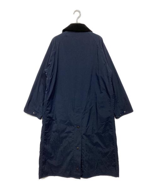 Barbour（バブアー）Barbour (バブアー) JOURNAL STANDARD (ジャーナルスタンダード) 別注 BURGHLEY ロングコート ネイビー×ブラック サイズ:34の古着・服飾アイテム