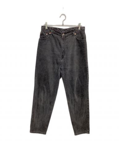2001年製 USA製 リーバイス 550 後染めブラック 真っ黒 W48 中古・古着通販】LEVI'S (リーバイス) 550 後染めブラックデニムパンツ