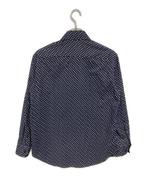 GIORGIO ARMANI（ジョルジョアルマーニ）GIORGIO ARMANI (ジョルジョアルマーニ) 幾何学柄シャツ ネイビー サイズ:41の古着・服飾アイテム