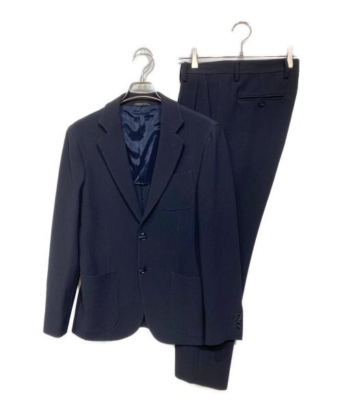 GIORGIO ARMANI（ジョルジョアルマーニ）GIORGIO ARMANI (ジョルジョアルマーニ) プリーツセットアップ ネイビー サイズ:48の古着・服飾アイテム