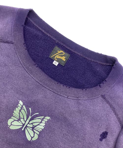 Needles（ニードルズ）Needles (ニードルズ) DECONSTRUCTED SWEATSHIRT パープル サイズ:XLの古着・服飾アイテム