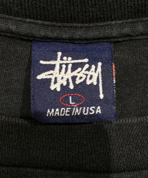 stussy（ステューシー）stussy (ステューシー) プリントTシャツ ブラック サイズ:Lの古着・服飾アイテム