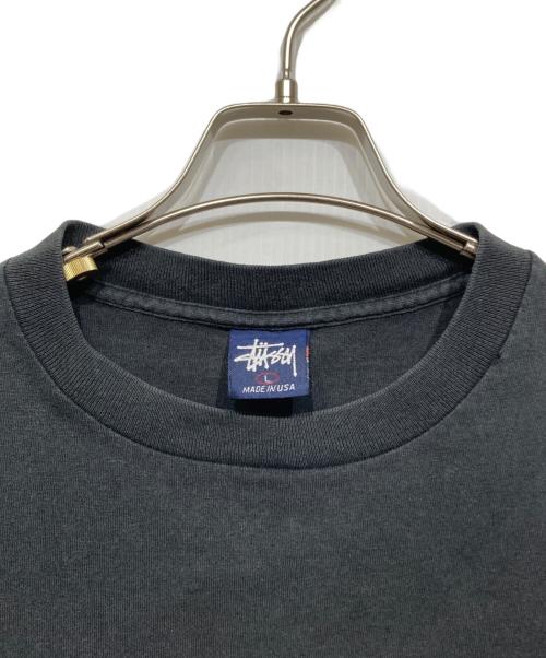 stussy（ステューシー）stussy (ステューシー) プリントTシャツ ブラック サイズ:Lの古着・服飾アイテム