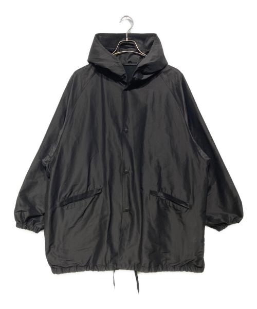 COMOLI（コモリ）COMOLI (コモリ) コットンシルク フーデッドコート ブラック サイズ:3の古着・服飾アイテム