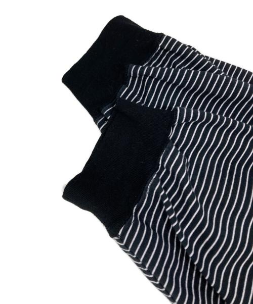 is-ness（イズネス）is-ness (イズネス) BALLOON STRIPES LONG SLEEVE（バルーン ストライプ ロング スリーブ） ブラック×ホワイト サイズ:Mの古着・服飾アイテム