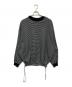 is-ness (イズネス) BALLOON STRIPES LONG SLEEVE（バルーン ストライプ ロング スリーブ） ブラック×ホワイト サイズ:M：10000円