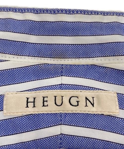 HEUGN（ユーゲン）HEUGN (ユーゲン) ROB Band Collar Shirt ブルー サイズ:3の古着・服飾アイテム