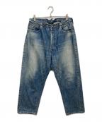 A.PRESSEアプレッセ）の古着「Washed Wide Denim Pants」｜インディゴ