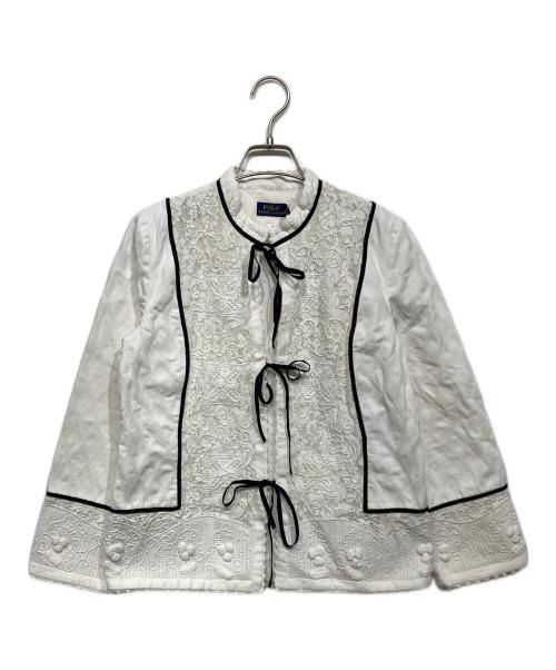 POLO RALPH LAUREN（ポロ・ラルフローレン）POLO RALPH LAUREN (ポロ・ラルフローレン) レースデザインジャケット ホワイト サイズ:Sの古着・服飾アイテム