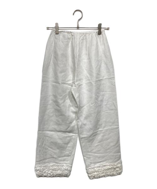 house of lotus（ハウスオブロータス）house of lotus (ハウスオブロータス) リネンフリルパンツ ホワイト サイズ:M 未使用品の古着・服飾アイテム