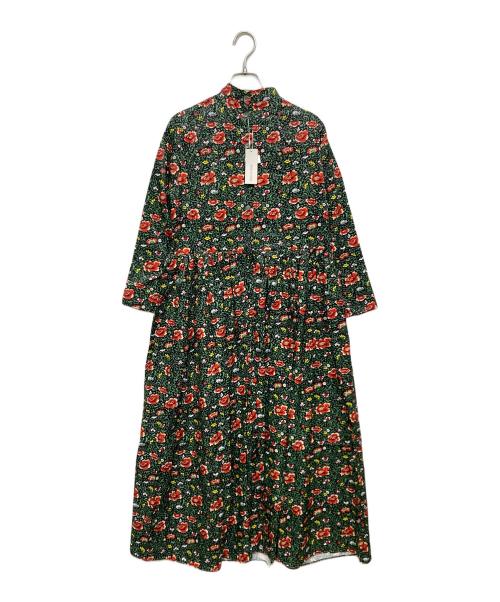 house of lotus（ハウスオブロータス）house of lotus (ハウスオブロータス) 花柄ロングスリーブマキシドレス グリーン×ブラック サイズ:M 未使用品の古着・服飾アイテム