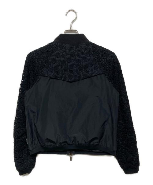 MONCLER（モンクレール）MONCLER (モンクレール) Black Flowers Embroidered Light Jacket ブラック サイズ:2の古着・服飾アイテム