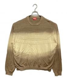 DIESEL（ディーゼル）の古着「K-NEVIL グラデーションニット」｜ベージュ