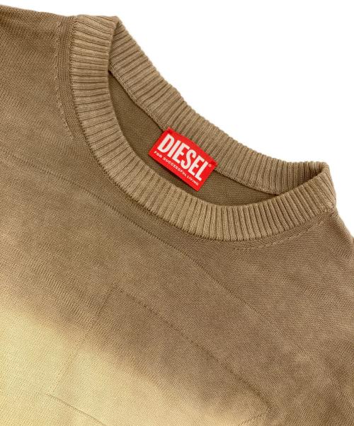 DIESEL（ディーゼル）DIESEL (ディーゼル) K-NEVIL グラデーションニット ベージュ サイズ:Lの古着・服飾アイテム