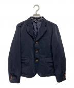 COMME des GARCONS COMME des GARCONSコムデギャルソン コムデギャルソン）の古着「ポリ縮絨ガーメントダイバックプリーツAライン3Bテーラードジャケット」｜ネイビー