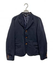 COMME des GARCONS COMME des GARCONS（コムデギャルソン コムデギャルソン）の古着「ポリ縮絨ガーメントダイバックプリーツAライン3Bテーラードジャケット」｜ネイビー