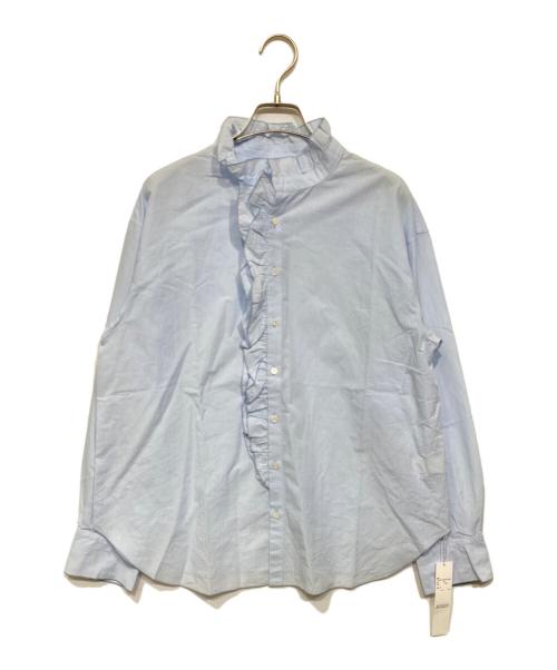 GALERIE VIE（ギャルリーヴィー）GALERIE VIE (ギャルリーヴィー) コットンサッカー フリルカラーシャツ ブルー サイズ:Freeの古着・服飾アイテム