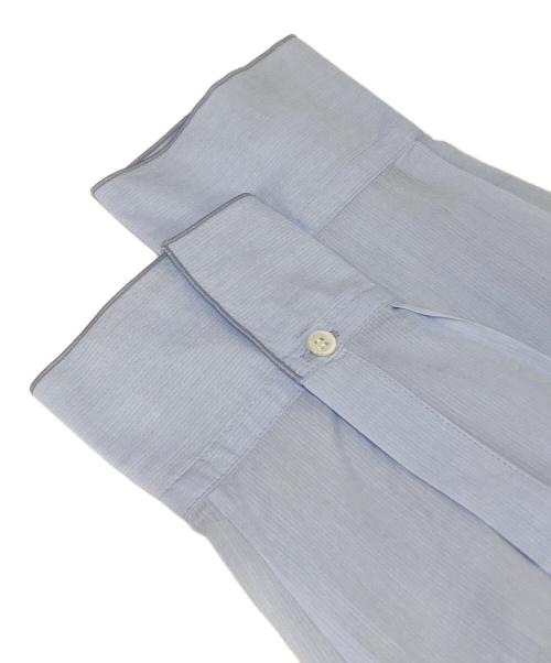 GALERIE VIE（ギャルリーヴィー）GALERIE VIE (ギャルリーヴィー) コットンサッカー フリルカラーシャツ ブルー サイズ:Freeの古着・服飾アイテム