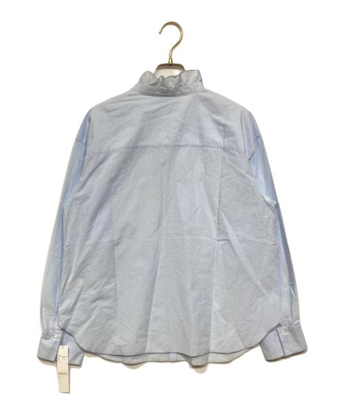 GALERIE VIE（ギャルリーヴィー）GALERIE VIE (ギャルリーヴィー) コットンサッカー フリルカラーシャツ ブルー サイズ:Freeの古着・服飾アイテム