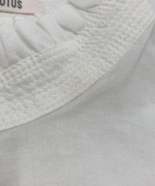 house of lotus（ハウスオブロータス）house of lotus (ハウスオブロータス) バンドカラーフリルブラウス ホワイト サイズ:Mの古着・服飾アイテム