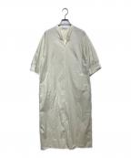 house of lotusハウスオブロータス）の古着「コットンブロードパフスリーブドレス」｜ホワイト