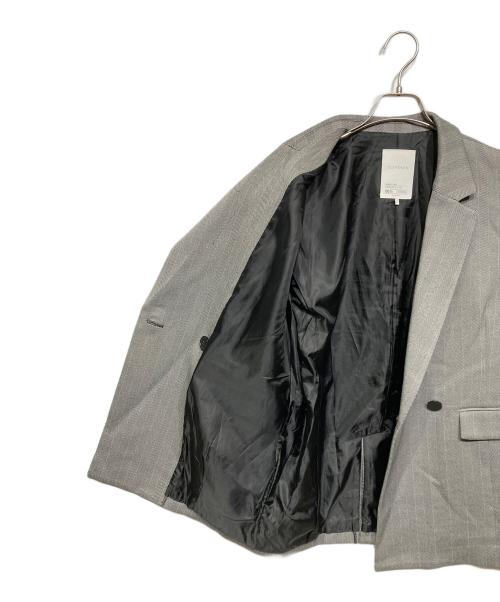ELENDEEK（エレンディーク）ELENDEEK (エレンディーク) ヘリンボーンオーバージャケット グレー サイズ:Freeの古着・服飾アイテム