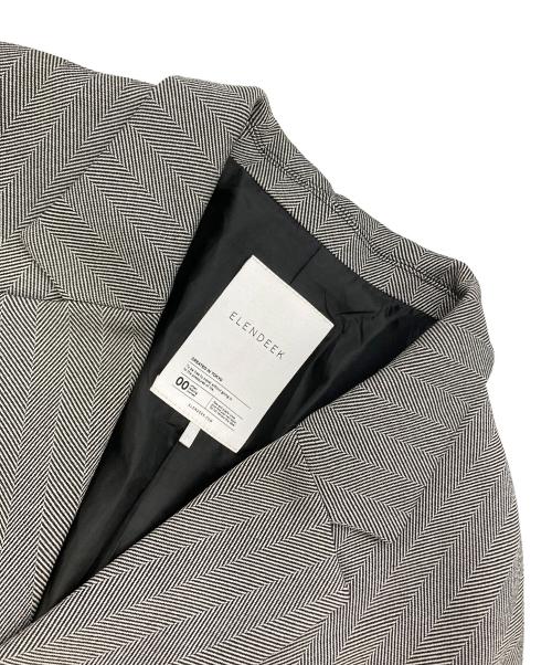 ELENDEEK（エレンディーク）ELENDEEK (エレンディーク) ヘリンボーンオーバージャケット グレー サイズ:Freeの古着・服飾アイテム