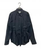 BLACK COMME des GARCONSブラックコムデギャルソン）の古着「ベルテット ハーネス シャツ」｜ブラック
