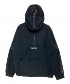 SUPREMEシュプリーム）の古着「Polartec Facemask Half Zip Hooded Sweatshirt（ポーラテック フェイスマスク ハーフ ジップ フーデッド スウェット）」｜ブラック