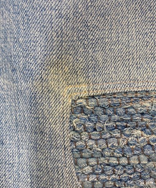 BLUE BLUE（ブルーブルー）BLUE BLUE (ブルーブルー) リペア加工デニムパンツ インディゴ サイズ:32の古着・服飾アイテム
