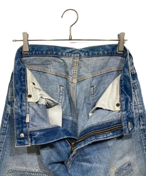 BLUE BLUE（ブルーブルー）BLUE BLUE (ブルーブルー) リペア加工デニムパンツ インディゴ サイズ:32の古着・服飾アイテム