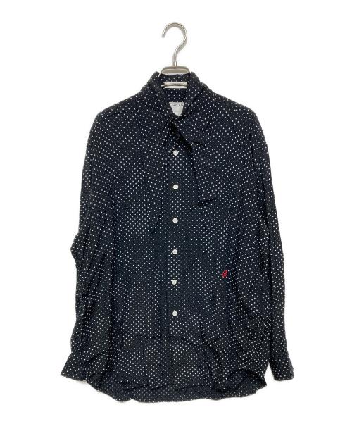 MADISON BLUE（マディソンブルー）MADISON BLUE (マディソンブルー) martinique (マルティニーク) ドットシャツ ブラック サイズ:00の古着・服飾アイテム
