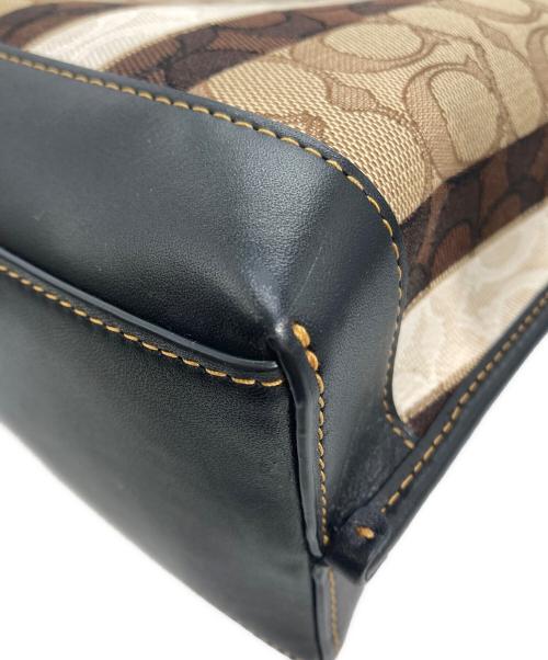 COACH（コーチ）COACH (コーチ) 2WAYバッグ ベージュ×ブラックの古着・服飾アイテム