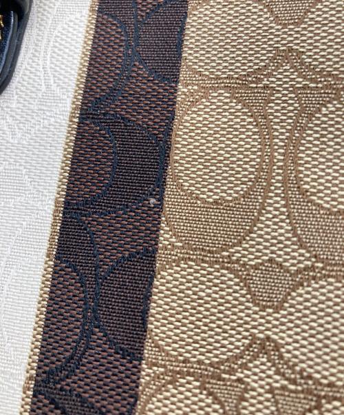 COACH（コーチ）COACH (コーチ) 2WAYバッグ ベージュ×ブラックの古着・服飾アイテム