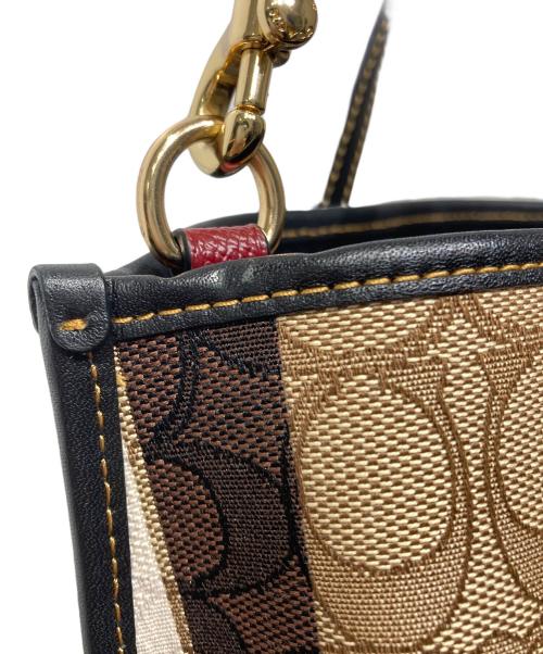 COACH（コーチ）COACH (コーチ) 2WAYバッグ ベージュ×ブラックの古着・服飾アイテム