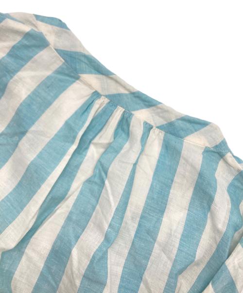 house of lotus（ハウスオブロータス）house of lotus (ハウスオブロータス) カディストライプワンピース ブルー×ホワイト サイズ:Mの古着・服飾アイテム
