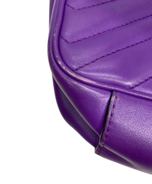 GUCCI（グッチ）GUCCI (グッチ) チェーンショルダーバッグ パープルの古着・服飾アイテム