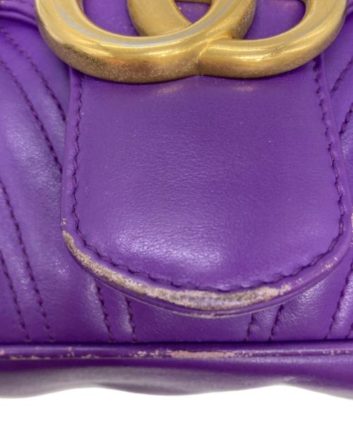 GUCCI（グッチ）GUCCI (グッチ) チェーンショルダーバッグ パープルの古着・服飾アイテム