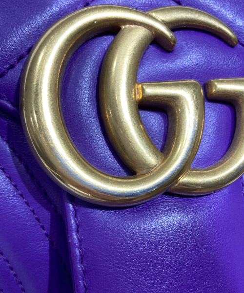 GUCCI（グッチ）GUCCI (グッチ) チェーンショルダーバッグ パープルの古着・服飾アイテム