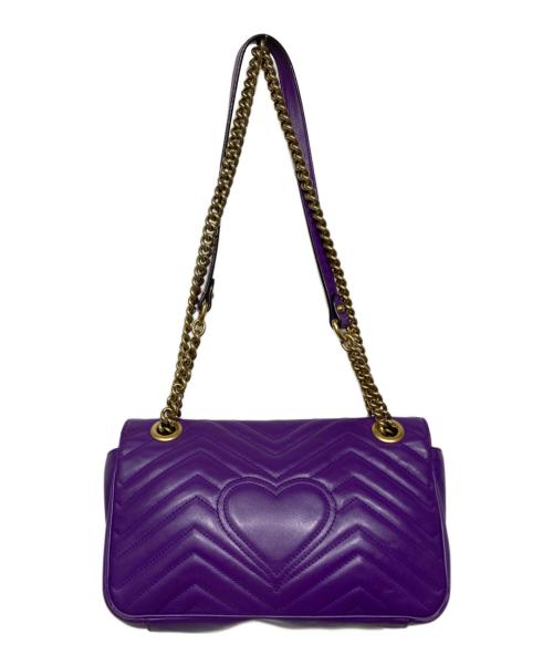 GUCCI（グッチ）GUCCI (グッチ) チェーンショルダーバッグ パープルの古着・服飾アイテム